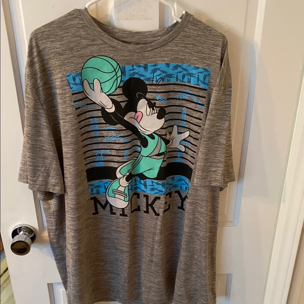 Gray Mickey Mouse Graphic T-Shirt